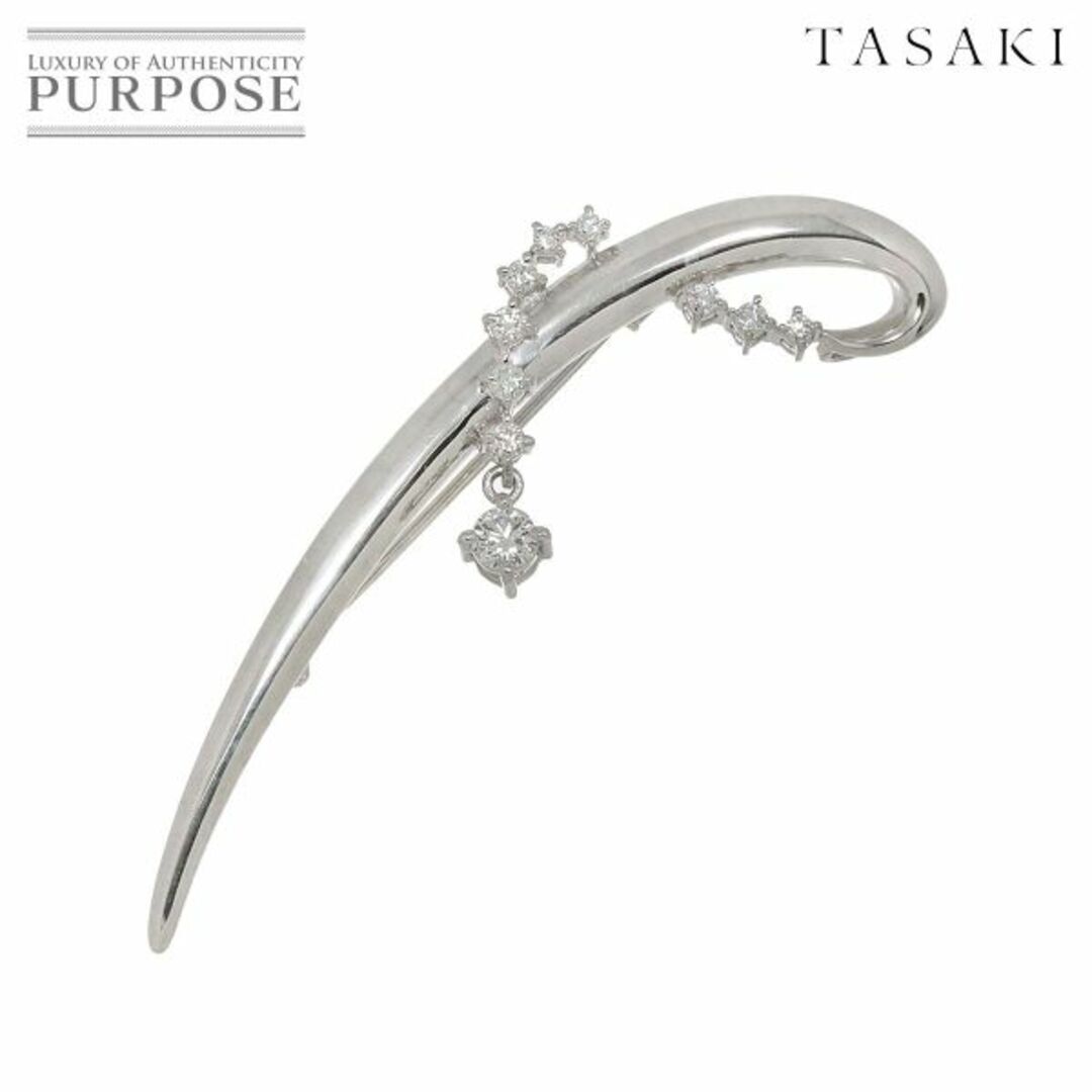 TASAKI(タサキ)のタサキ TASAKI ダイヤ 0.39ct ブローチ Pt プラチナ パール 田崎真珠 VLP 90229928 レディースのアクセサリー(ブローチ/コサージュ)の商品写真