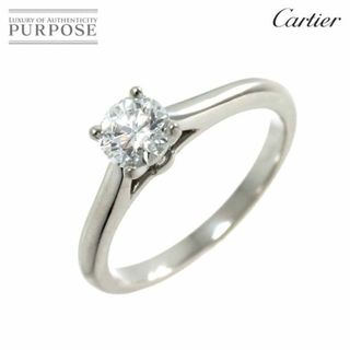 カルティエ(Cartier)のカルティエ Cartier ソリテール ダイヤ 0.39ct D/VVS2/3EX #46 リング Pt 指輪【証明書・鑑定書付き】VLP 90231177(リング(指輪))