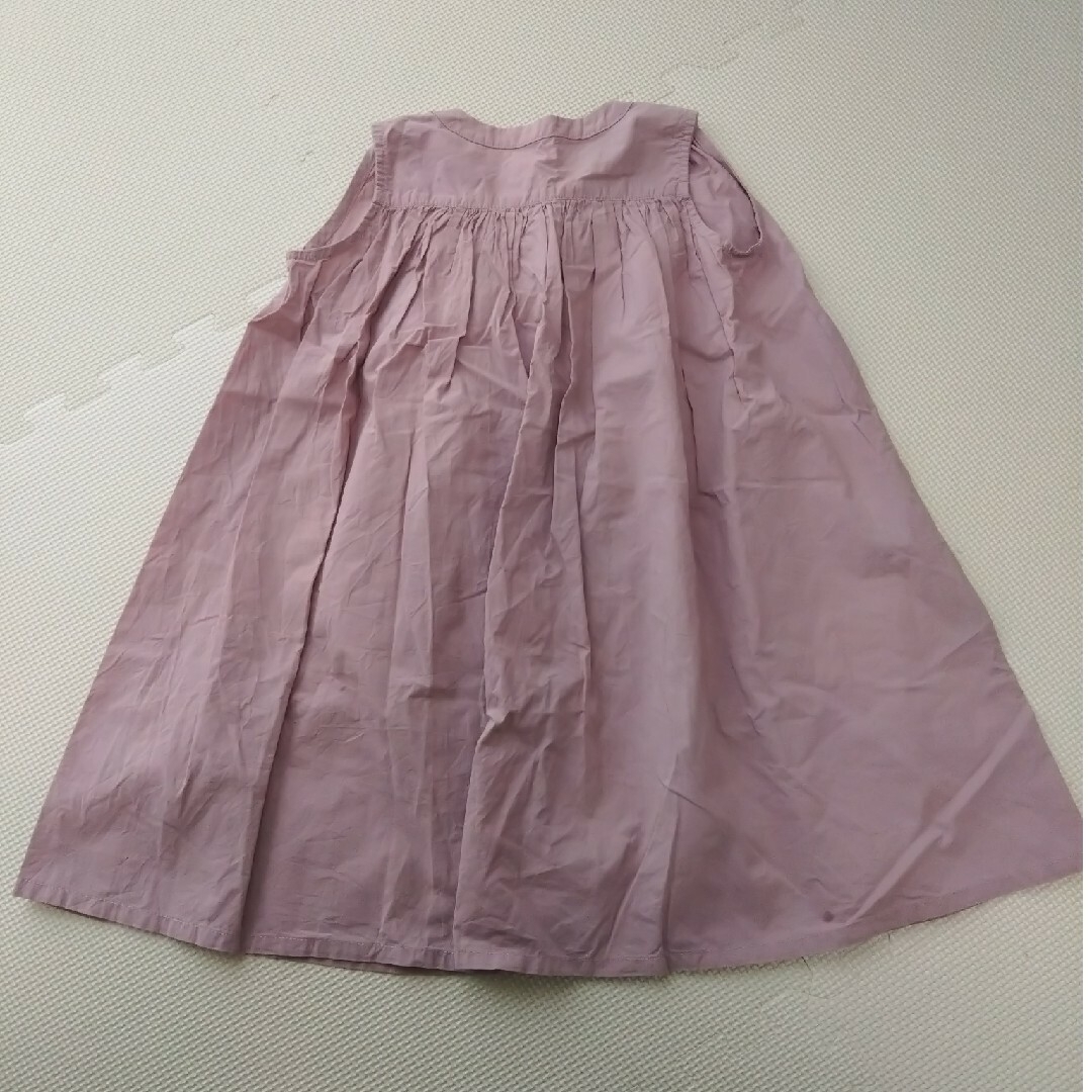 JUEGO ノースリーブシャッワンピース 110センチ キッズ/ベビー/マタニティのキッズ服女の子用(90cm~)(ワンピース)の商品写真