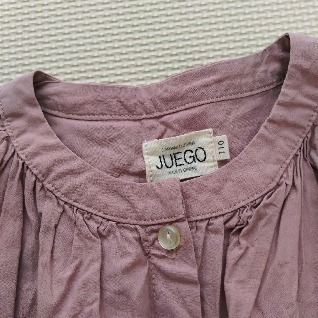 JUEGO ノースリーブシャッワンピース 110センチ キッズ/ベビー/マタニティのキッズ服女の子用(90cm~)(ワンピース)の商品写真