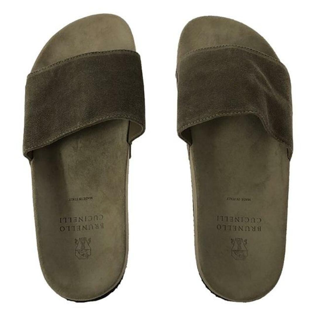 BRUNELLO CUCINELLI(ブルネロクチネリ)の【美品】  BRUNELLO CUCINELLI / ブルネロクチネリ | レザー サンダル | 9 | ベージュ/ブラウン系 | メンズ メンズの靴/シューズ(サンダル)の商品写真