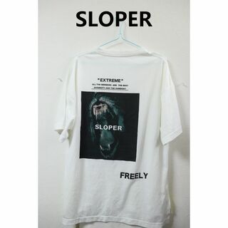 SLOPER - プロフ必読SLOPER FREELYバックプリントTシャツ/goodデザイン良品