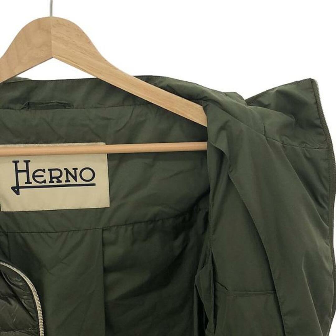 HERNO(ヘルノ)のHERNO / ヘルノ | ナイロン ドッキング フーデッド ダウンコート | 38 | カーキ | レディース レディースのジャケット/アウター(その他)の商品写真