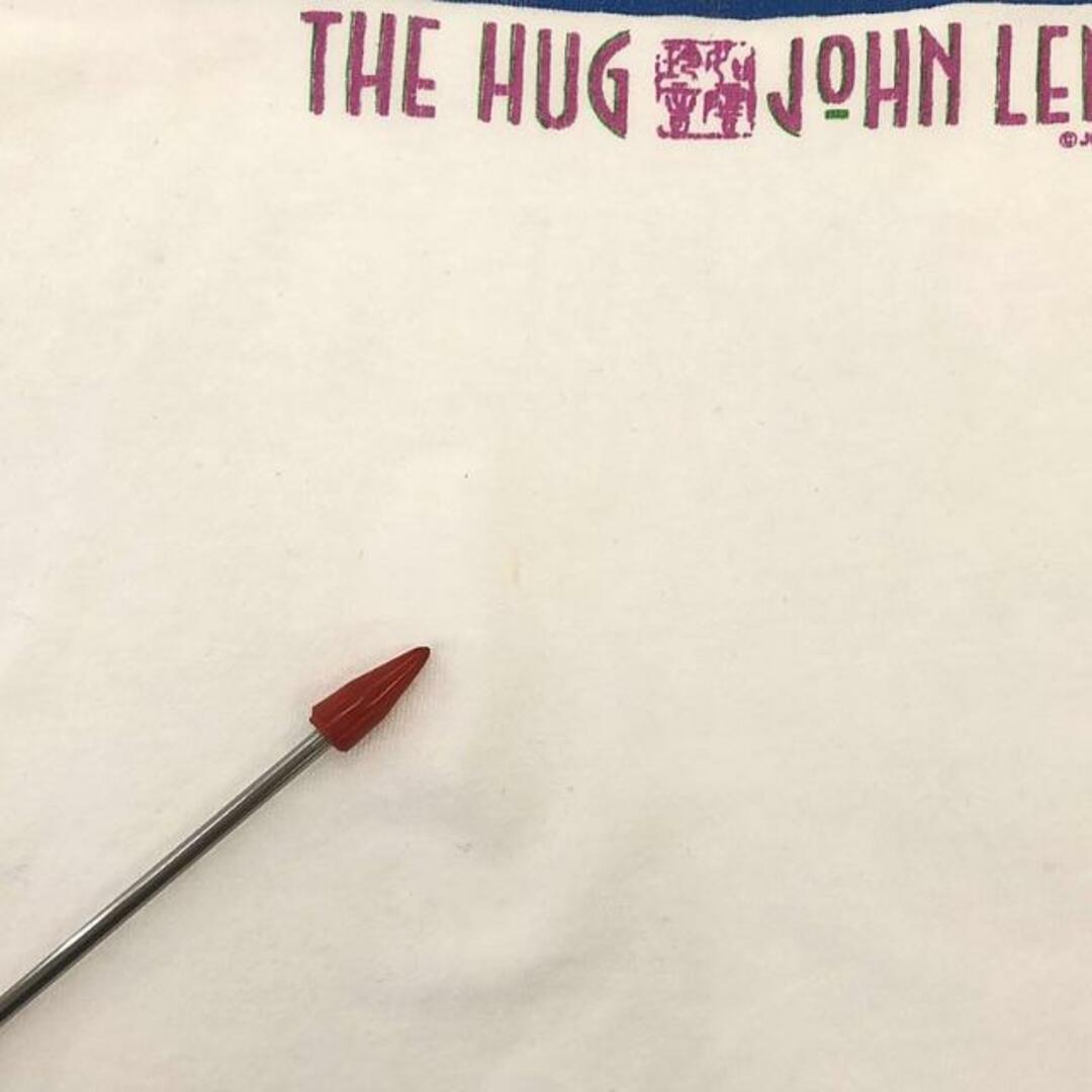 VINTAGE / ヴィンテージ古着 | 90s THE HUG ジョンレノン & オノヨーコ イラスト アートTシャツ | M | ホワイト | メンズ メンズのトップス(Tシャツ/カットソー(半袖/袖なし))の商品写真