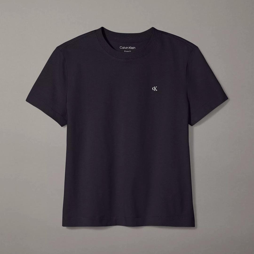 Calvin Klein(カルバンクライン)の【新品】カルバンクライン Tシャツ CKロゴ 黒 XS レディースのトップス(Tシャツ(半袖/袖なし))の商品写真