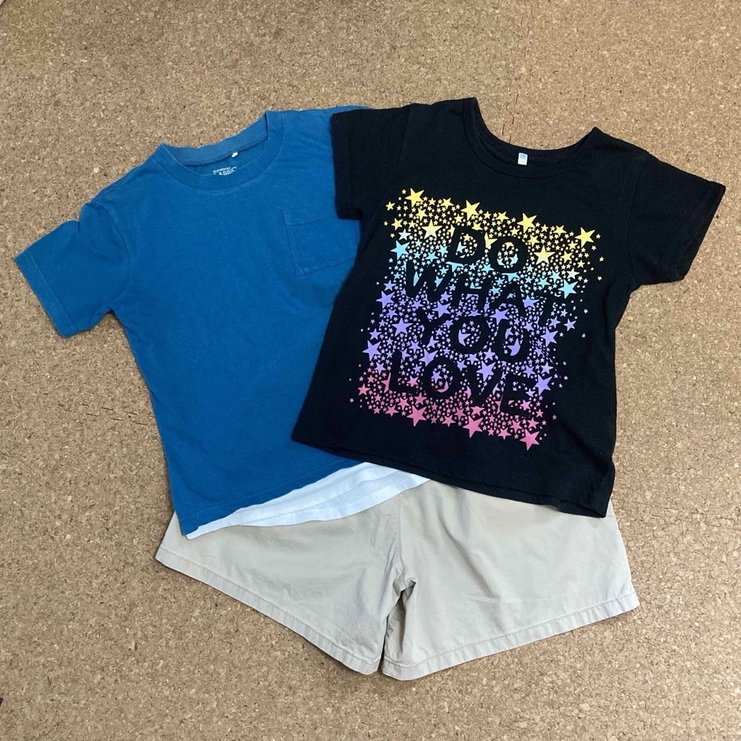 西松屋(ニシマツヤ)の【西松屋】Tシャツ & ショートパンツ 140サイズ キッズ/ベビー/マタニティのキッズ服女の子用(90cm~)(Tシャツ/カットソー)の商品写真