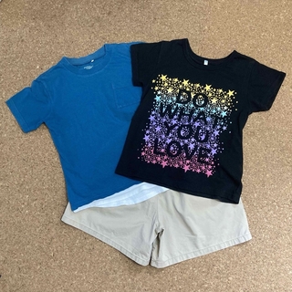 ニシマツヤ(西松屋)の【西松屋】Tシャツ & ショートパンツ 140サイズ(Tシャツ/カットソー)