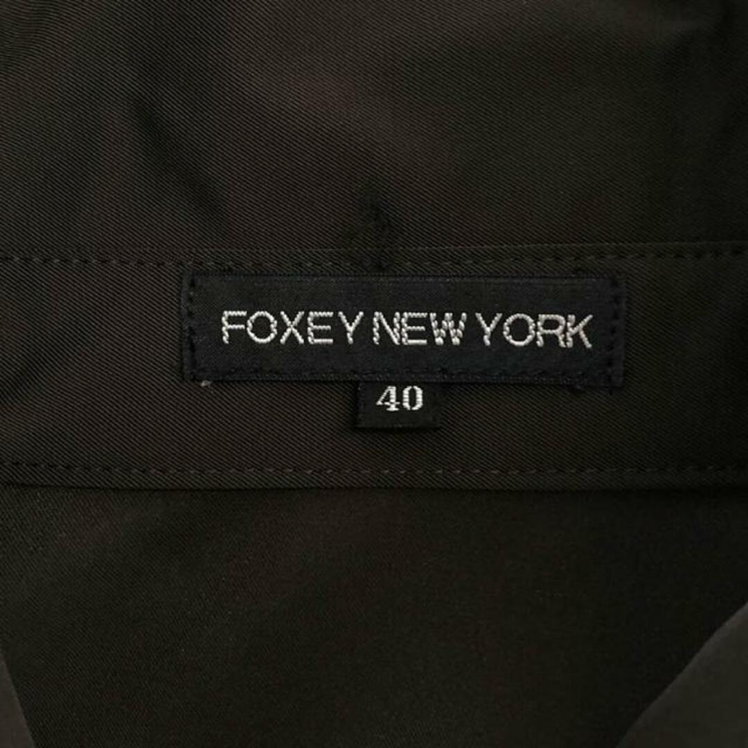 FOXEY NEW YORK(フォクシーニューヨーク)の【美品】  FOXEY NEW YORK / フォクシーニューヨーク | ロゴボタン プルオーバーフレアワンピース | 40 | ダークブラウン | レディース レディースのワンピース(ロングワンピース/マキシワンピース)の商品写真