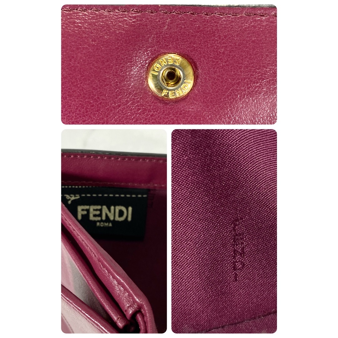FENDI(フェンディ)の良品　FENDI フェンディ　財布　エフイズ　コンパクトウォレット　F金具　ミニ レディースのファッション小物(財布)の商品写真