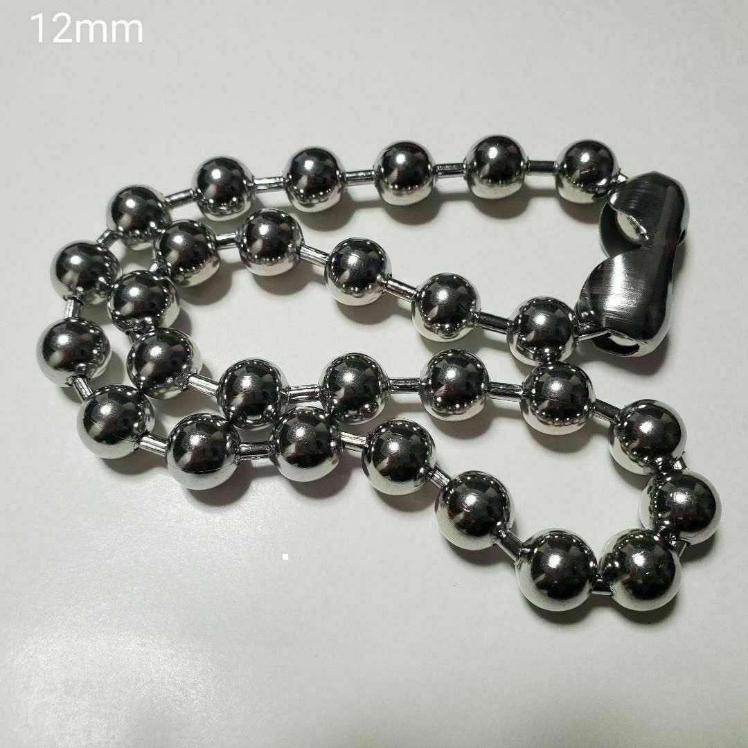 超大玉　ボールチェーン　ネックレス　幅12mm 60cm　シルバー メンズのアクセサリー(ネックレス)の商品写真