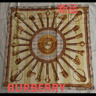 バーバリー(BURBERRY)の【新品】バーバリー BURBERRY ハンカチ スカーフ シルク チェック(ハンカチ)
