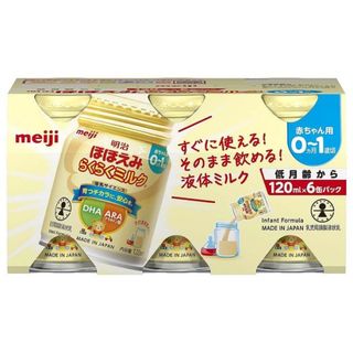 メイジ(明治)の 明治ほほえみ らくらくミルク 120ml×6本パック【液体ミルク】(その他)