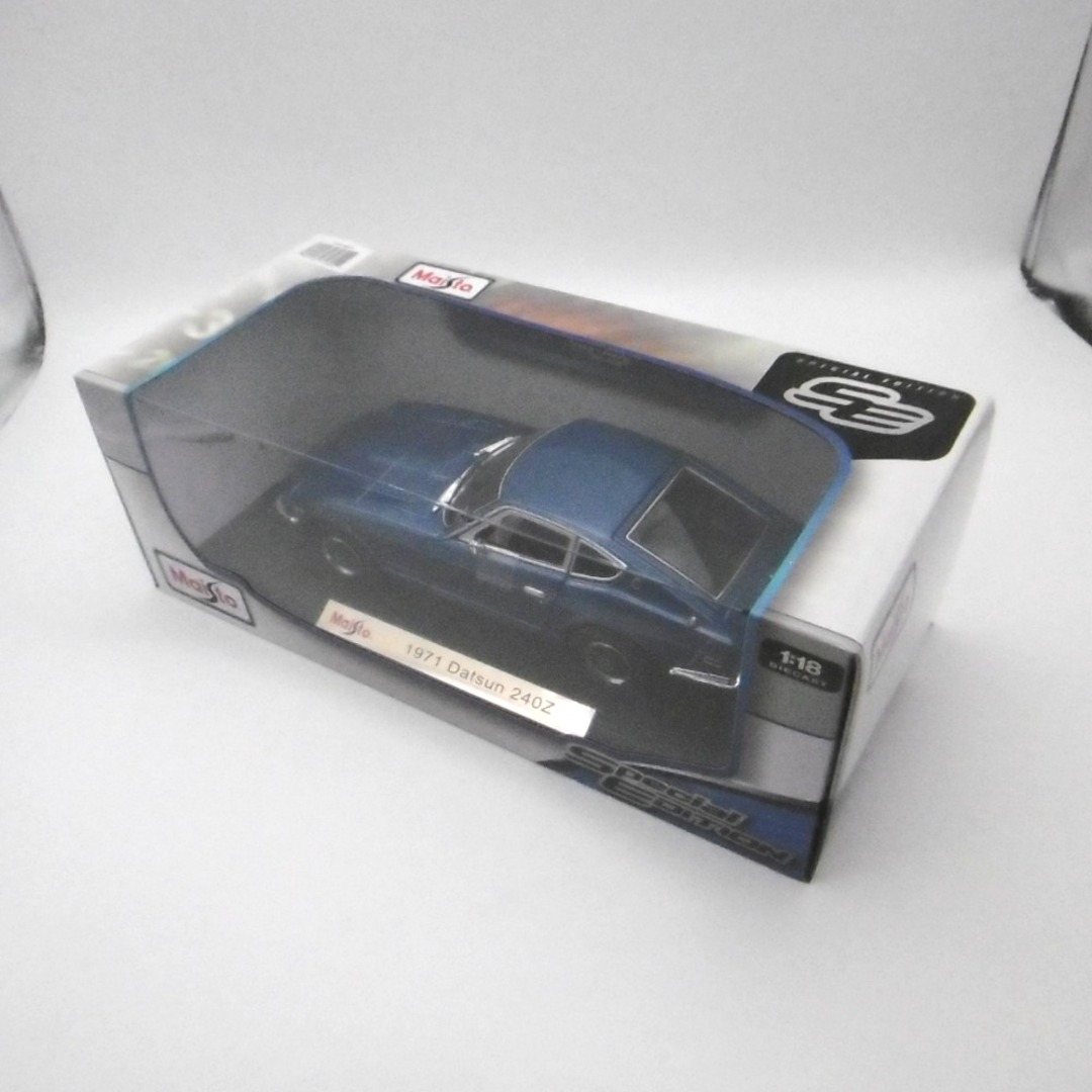 Maisto 1/18 1971 datsun 240Z ブルー 開封品 エンタメ/ホビーのおもちゃ/ぬいぐるみ(ミニカー)の商品写真