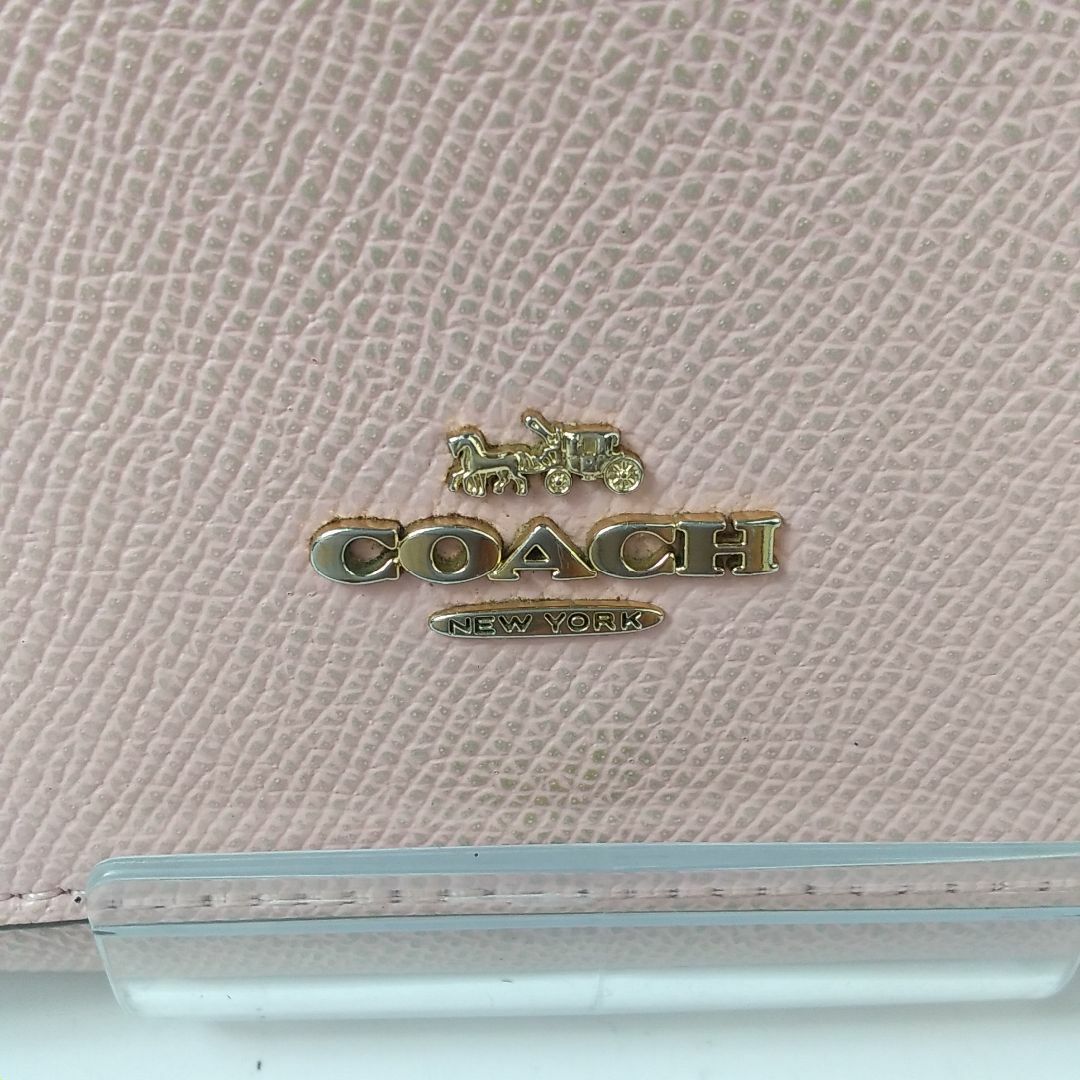 COACH(コーチ)の【COACH★AB評価】二折り長財布 コーチ ピンク レディース 正規品 中古品 レディースのファッション小物(財布)の商品写真