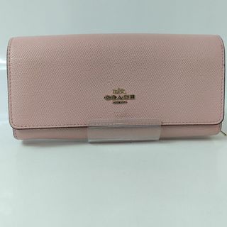 コーチ(COACH)の【COACH★AB評価】二折り長財布 コーチ ピンク レディース 正規品 中古品(財布)