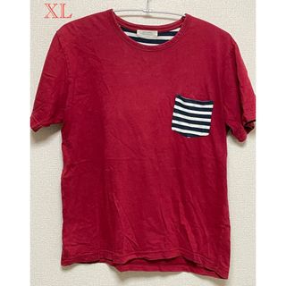 バックナンバー(BACK NUMBER)の半袖 Tシャツ　XLサイズ　赤(Tシャツ/カットソー(半袖/袖なし))