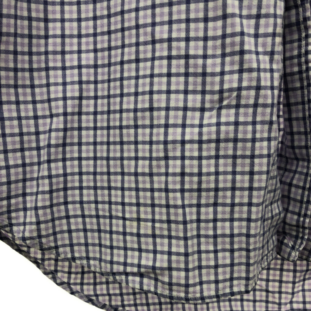 90年代 RALPH LAUREN ラルフローレン BLAKE ボタンダウン 半袖シャツ チェック パープル (メンズ M) 中古 古着 Q6596 メンズのトップス(シャツ)の商品写真
