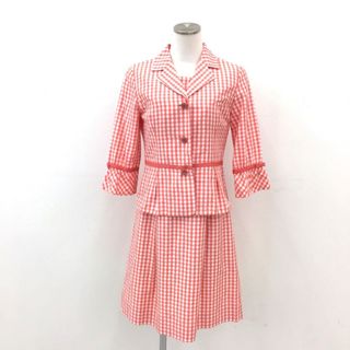 クレージュ(Courreges)のcourreges クレージュ セットアップ チェック サーモンピンク 38　(セット/コーデ)