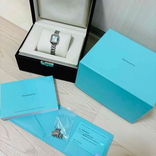 ティファニー(Tiffany & Co.)のティファニー　レクタングルTスマイル　ダイヤモンドウォッチ　ティースマイル腕時計(腕時計)