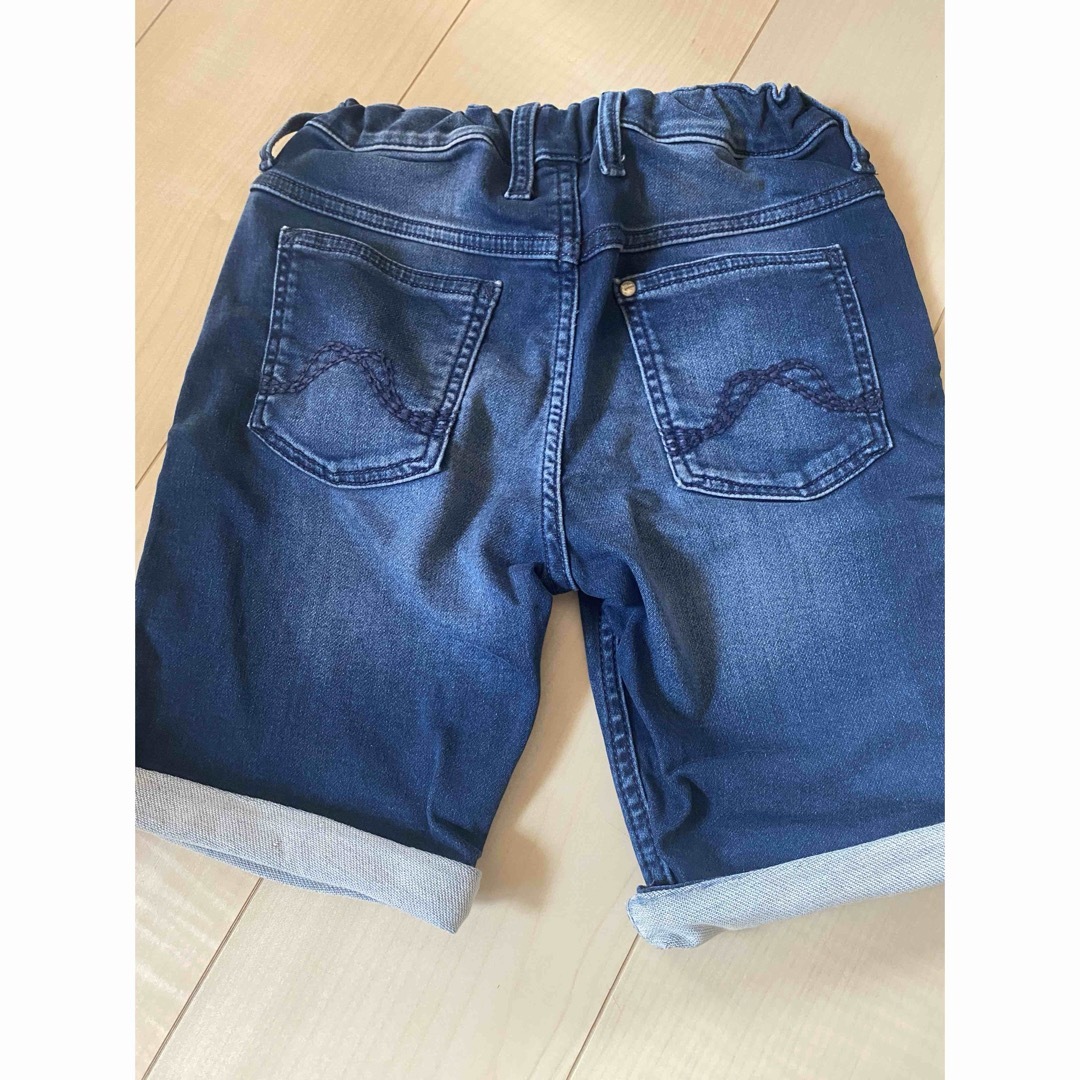 デニムハーフパンツ キッズ/ベビー/マタニティのキッズ服男の子用(90cm~)(パンツ/スパッツ)の商品写真