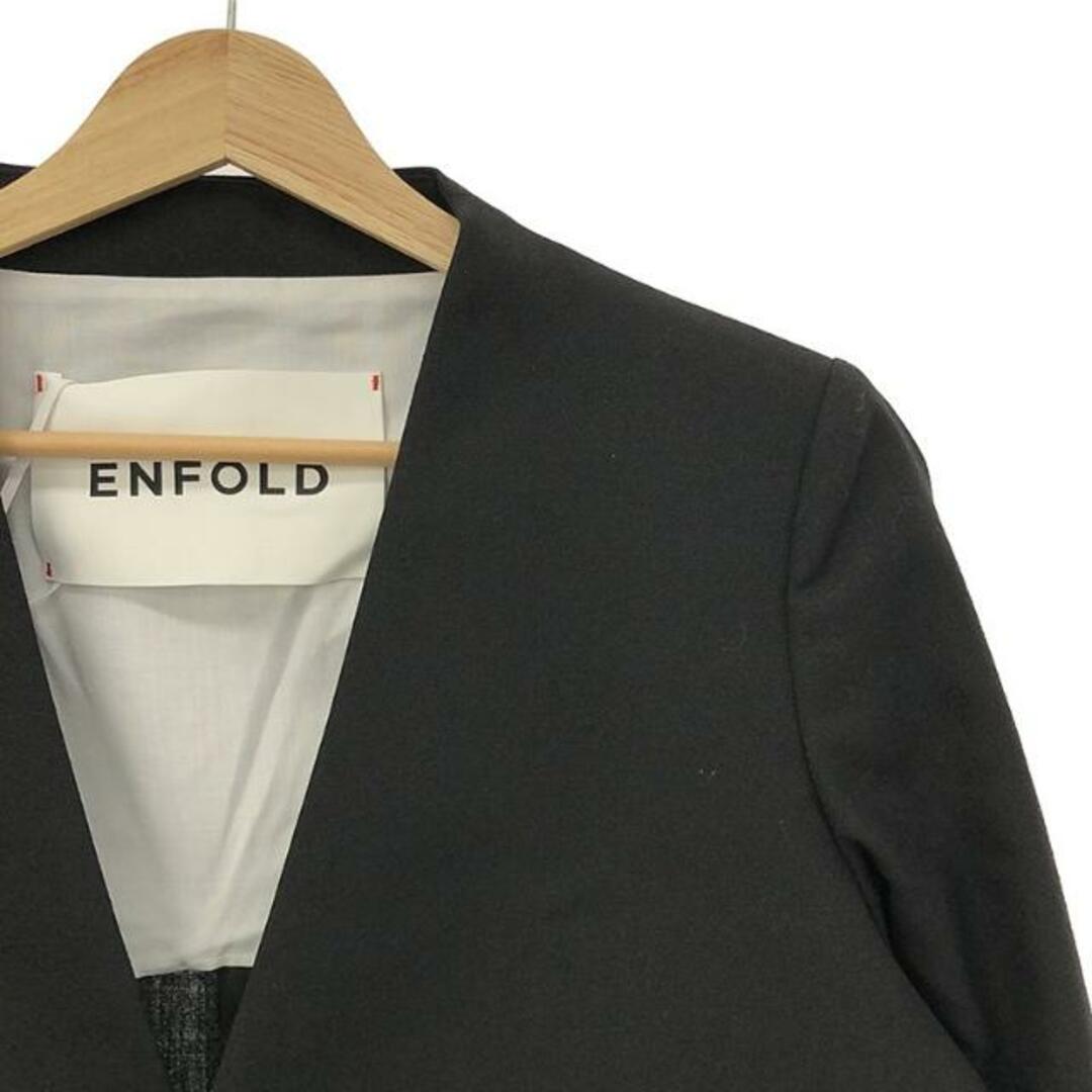 ENFOLD(エンフォルド)のENFOLD / エンフォルド | 2024SS | THE-JACKET ハードウールジャケット | 38 | ブラック | レディース レディースのジャケット/アウター(その他)の商品写真