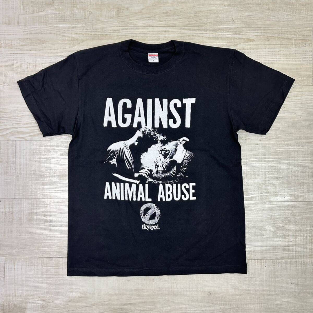 未使用 SPREAD AGAINST ANIMAL ABUSE TEE L メンズのトップス(Tシャツ/カットソー(半袖/袖なし))の商品写真