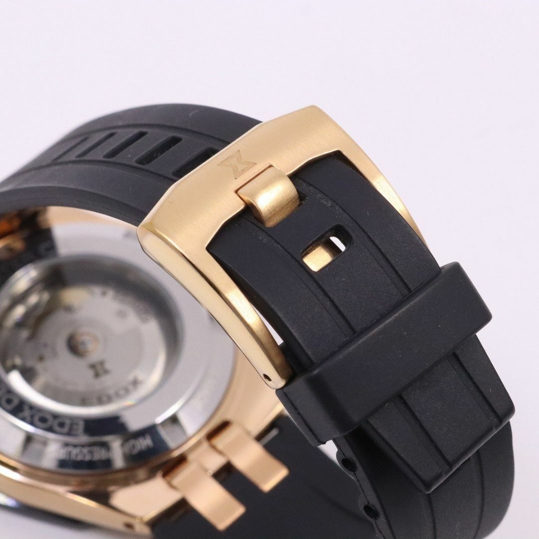 EDOX(エドックス)のEDOX エドックス デルフィン メカノ 自動巻き メンズ 腕時計 PGメッキ×ブラック スケルトン 85303-357RN-NRN メンズの時計(腕時計(アナログ))の商品写真