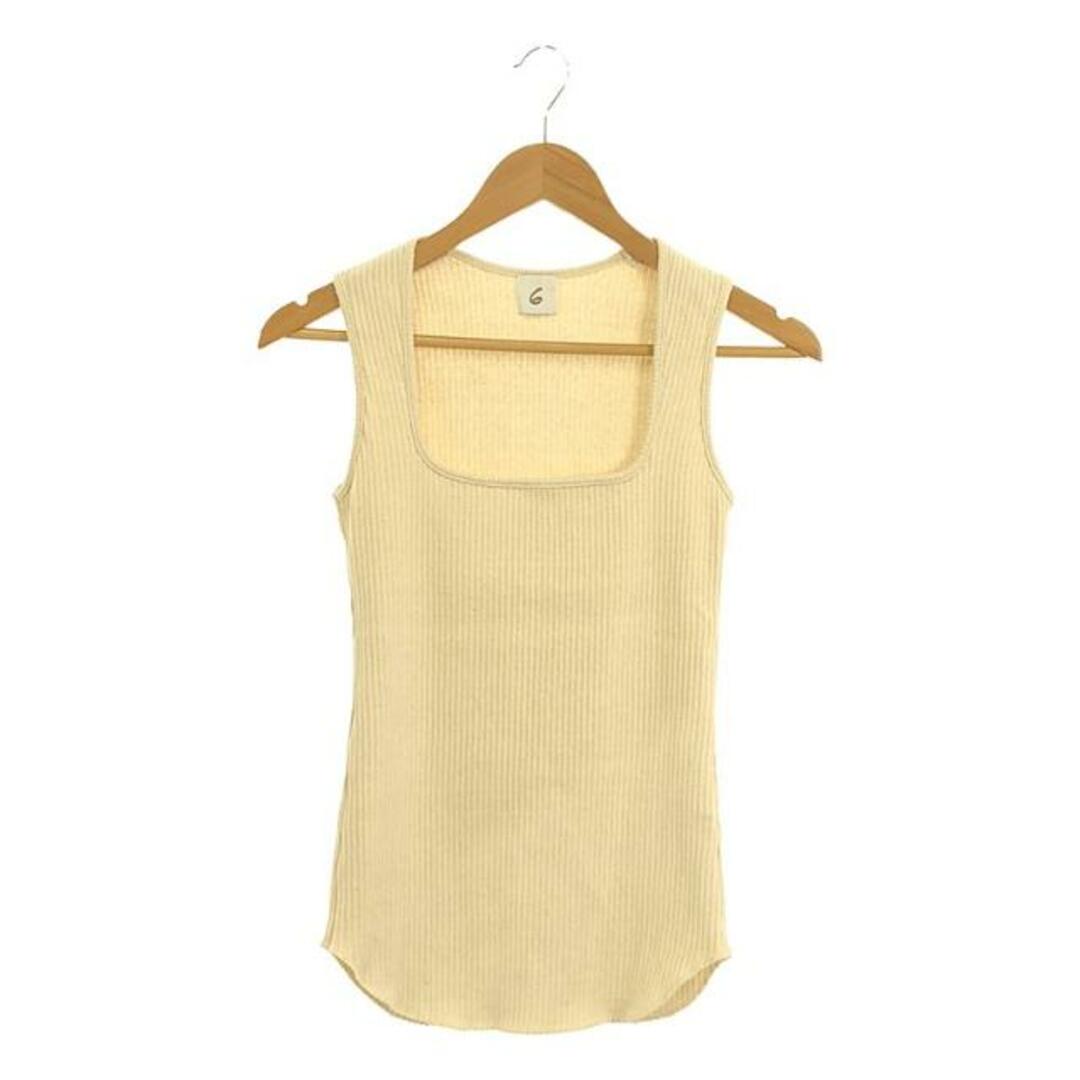 【美品】  6(ROKU) BEAUTY&YOUTH / ロクビューティーアンドユース | COTTON RIB TANK TOP / リブ タンクトップ | F | アイボリー系 | レディース レディースのトップス(タンクトップ)の商品写真