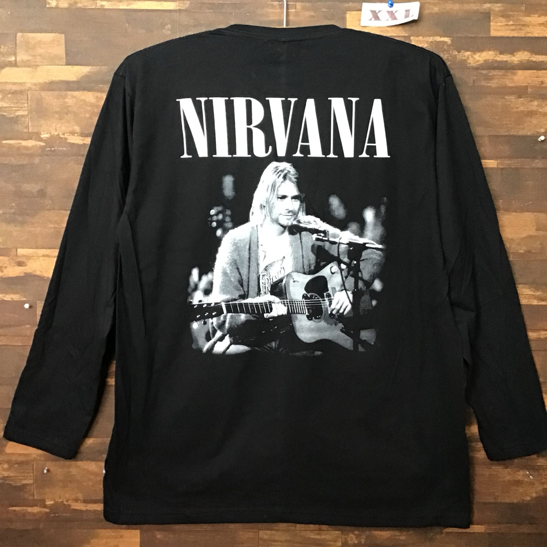 ニルバーナ  ニルヴァーナ  ロングTシャツ　XXLサイズ　カートコバーン メンズのトップス(Tシャツ/カットソー(七分/長袖))の商品写真