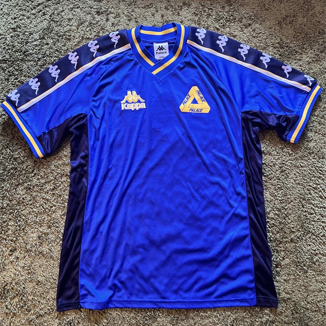 PALACE(パレス)のPalace Skateboards KAPPA JERSEY "Blue" L メンズのトップス(Tシャツ/カットソー(半袖/袖なし))の商品写真