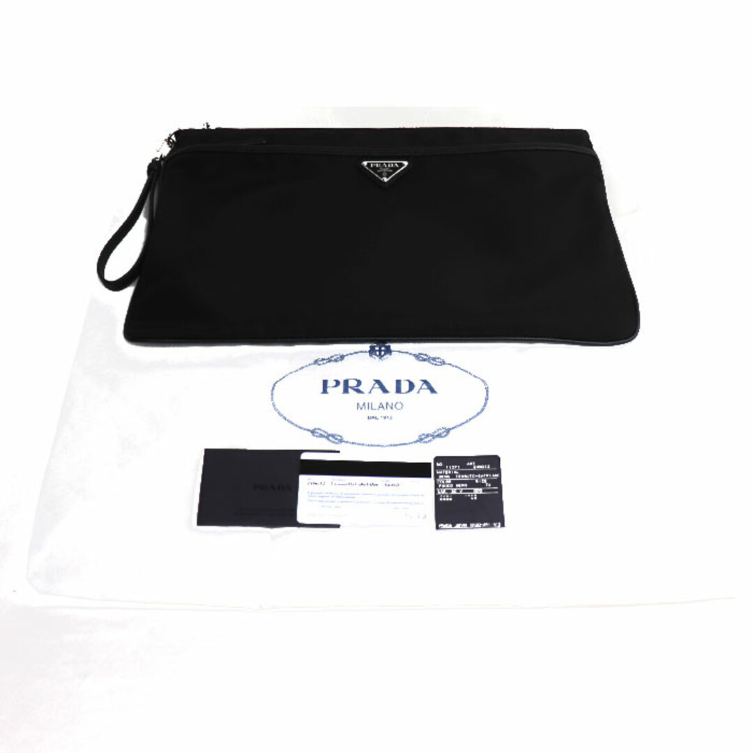 PRADA(プラダ)のPRADA プラダ クラッチバッグ ブラック 2VN012 アウトレット ユニセックス【中古】 レディースのバッグ(クラッチバッグ)の商品写真