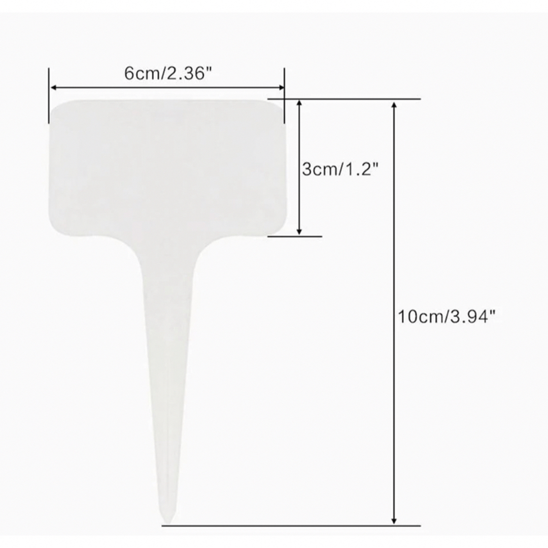 新品　園芸ラベル　100枚　プランツタグ　植物名札　植物ネームプレート ハンドメイドのフラワー/ガーデン(その他)の商品写真