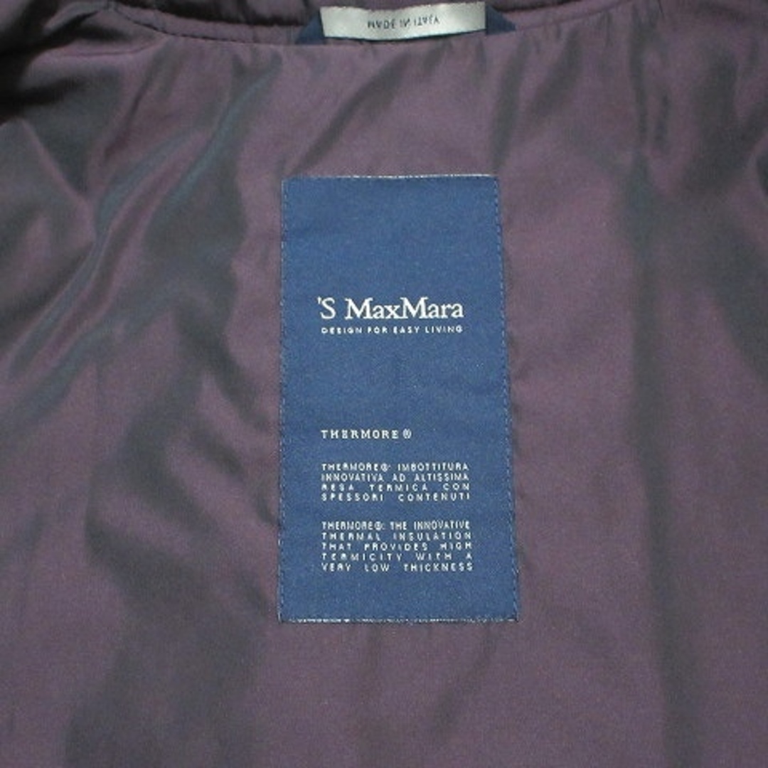 Sマックスマーラ 中綿 シルク混 ハーフ丈 チェスターコート ベルト IBO53 レディースのジャケット/アウター(チェスターコート)の商品写真