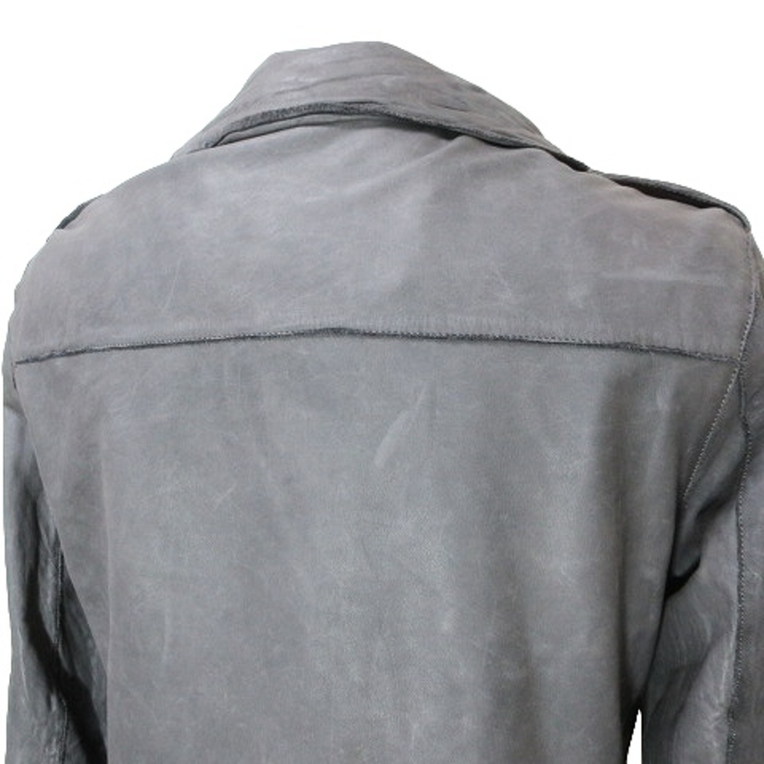シシ sisii ショート丈 ライダースジャケット カウレザー XS IBO53 レディースのジャケット/アウター(ライダースジャケット)の商品写真