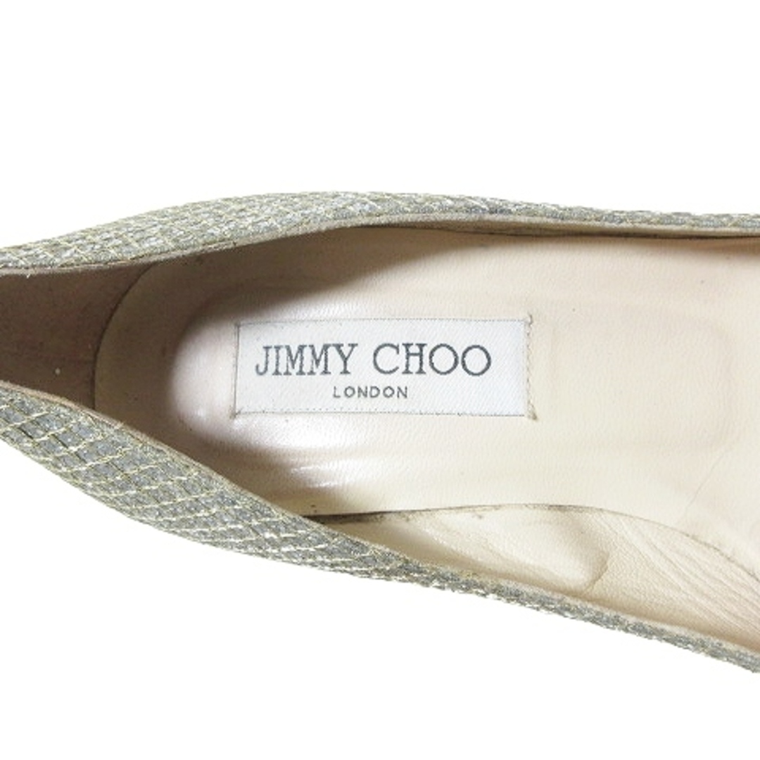 JIMMY CHOO(ジミーチュウ)のジミーチュウ グリッター ポインテッドトゥ パンプス ヒール レース IBO53 レディースの靴/シューズ(ハイヒール/パンプス)の商品写真