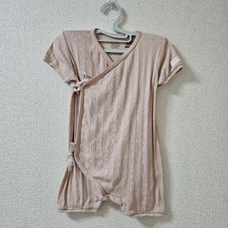 ベビーギャップ(babyGAP)のH&M ロンパース 夏 リブ 女の子 74cm 9M くすみカラー 半袖(ロンパース)