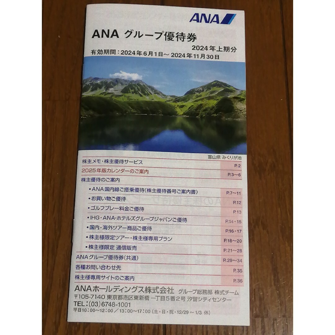 ANA(全日本空輸)(エーエヌエー(ゼンニッポンクウユ))のANA 株　優待　冊子 チケットの優待券/割引券(その他)の商品写真