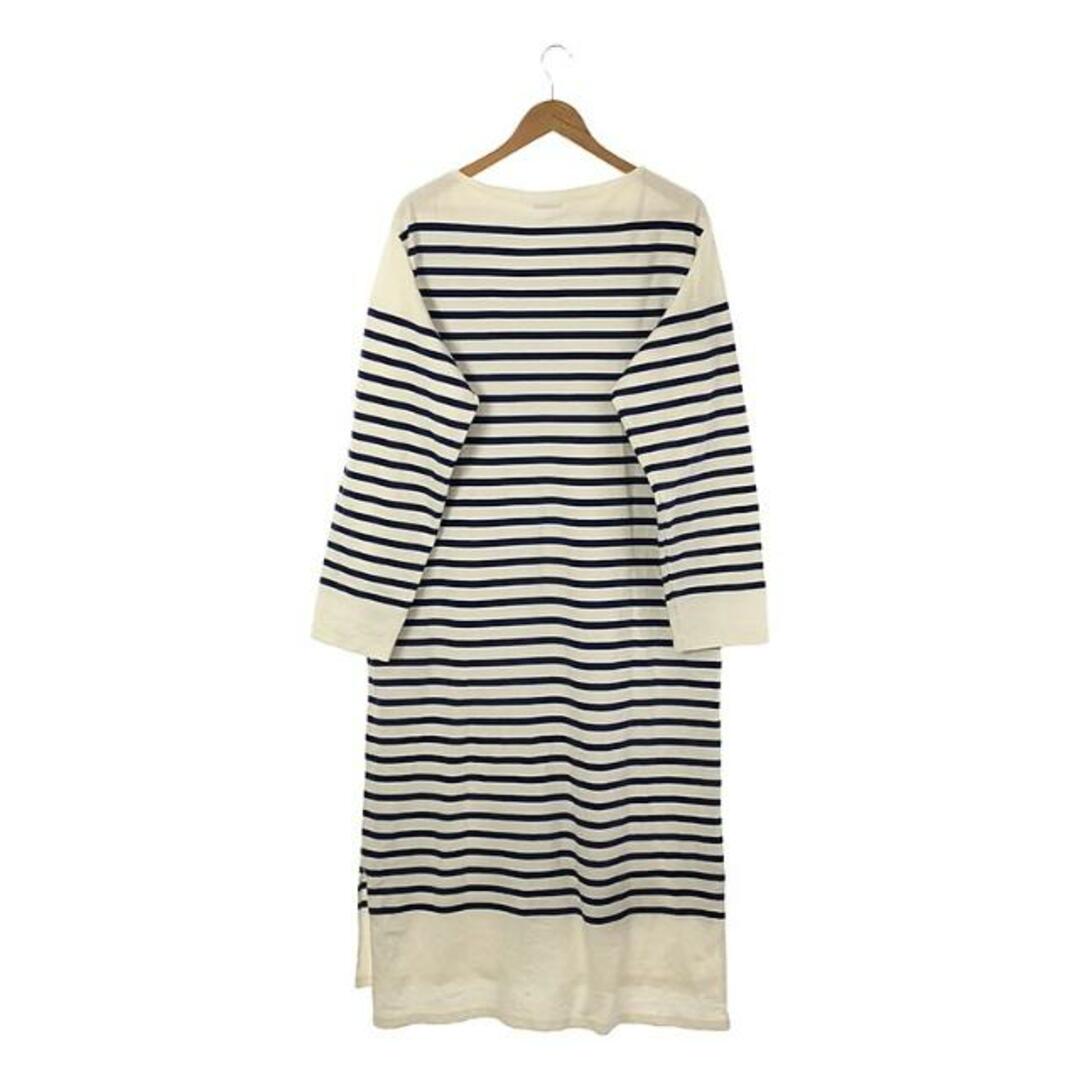 【美品】  LENO / リノ | BASQUE DRESS ボーダーワンピース | S | ホワイト | レディース レディースのワンピース(ロングワンピース/マキシワンピース)の商品写真