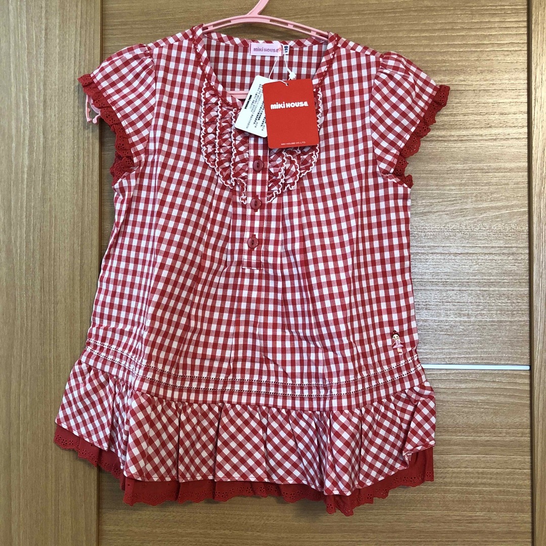 mikihouse(ミキハウス)の新品ミキハウス110cm女の子夏用シャツ キッズ/ベビー/マタニティのキッズ服女の子用(90cm~)(Tシャツ/カットソー)の商品写真