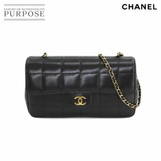 シャネル(CHANEL)のシャネル CHANEL チョコバー チェーン ショルダー バッグ レザー ブラック ゴールド 金具 VLP 90230543(ショルダーバッグ)