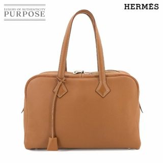 エルメス(Hermes)の新品同様 エルメス HERMES ヴィクトリア2 35 ハンド バッグ トリヨンクレマンス ゴールド □P刻印 シルバー 金具 VLP 90231703(ハンドバッグ)