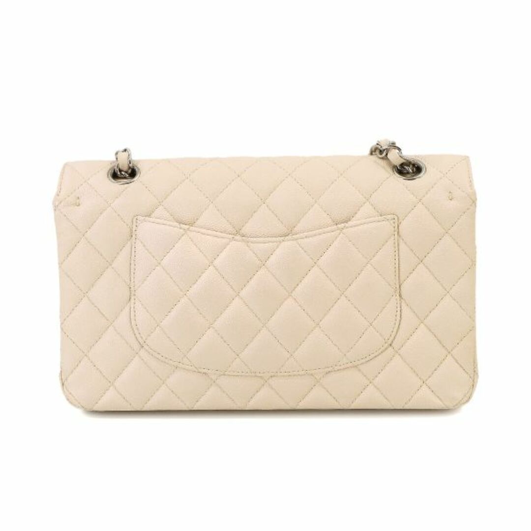 CHANEL(シャネル)の新品同様 シャネル CHANEL マトラッセ 25 チェーン ショルダー バッグ キャビアスキン ホワイト A01112 シルバー 金具 VLP 90231959 レディースのバッグ(ショルダーバッグ)の商品写真