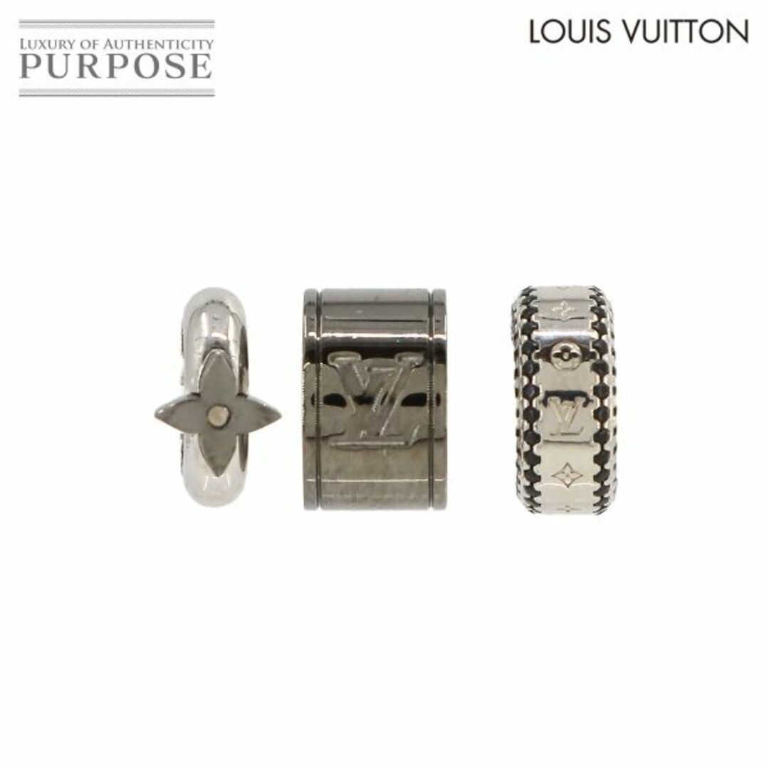 LOUIS VUITTON(ルイヴィトン)の新品同様 ルイ ヴィトン LOUIS VUITTON モノグラム サークル セット3 イヤーカフ シルバー ブラック M01498 VLP 90233325 レディースのアクセサリー(イヤーカフ)の商品写真