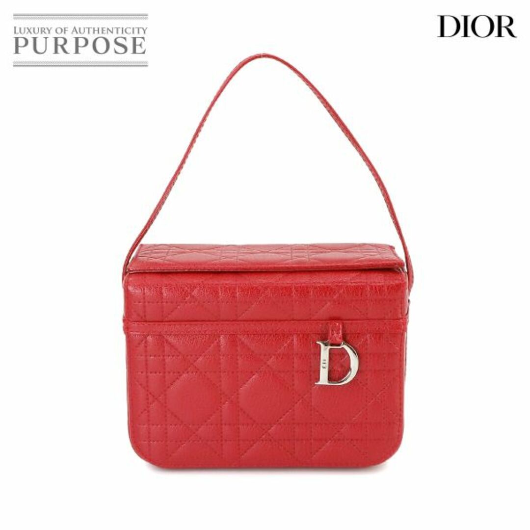 Christian Dior(クリスチャンディオール)の新品同様 クリスチャン ディオール Christian Dior レディディオール バニティ ハンド バッグ レザー レッド VLP 90233677 レディースのバッグ(ハンドバッグ)の商品写真