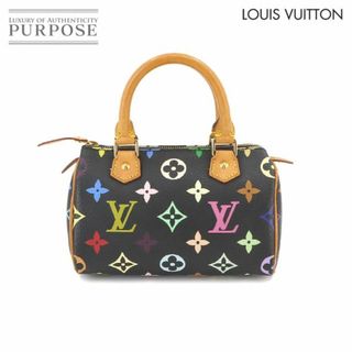 ルイヴィトン(LOUIS VUITTON)のルイ ヴィトン LOUIS VUITTON モノグラム マルチカラー ミニ スピーディ ハンド バッグ ノワール M92644 ゴールド 金具 VLP 90233781(ハンドバッグ)