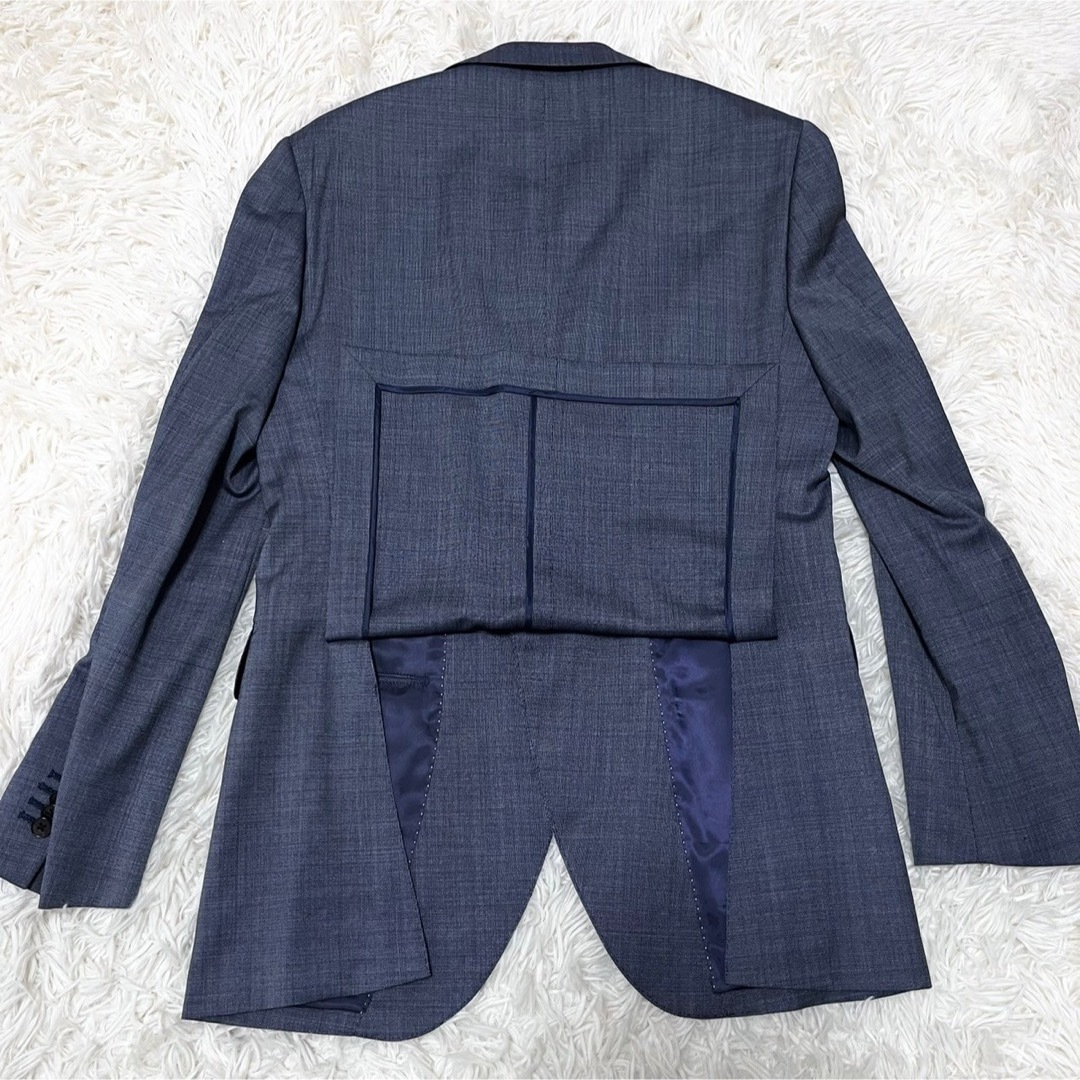 THE SUIT COMPANY(スーツカンパニー)の希少 ザスーツカンパニー×レダ セットアップスーツ イタリア生地 ネイビー XL メンズのスーツ(セットアップ)の商品写真