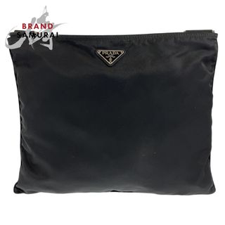 プラダ(PRADA)のPRADA プラダ テスート 三角ロゴプレート ブラック 黒 シルバー金具 ナイロン ショルダーバッグ 肩掛け レディース 405633 【中古】(ショルダーバッグ)