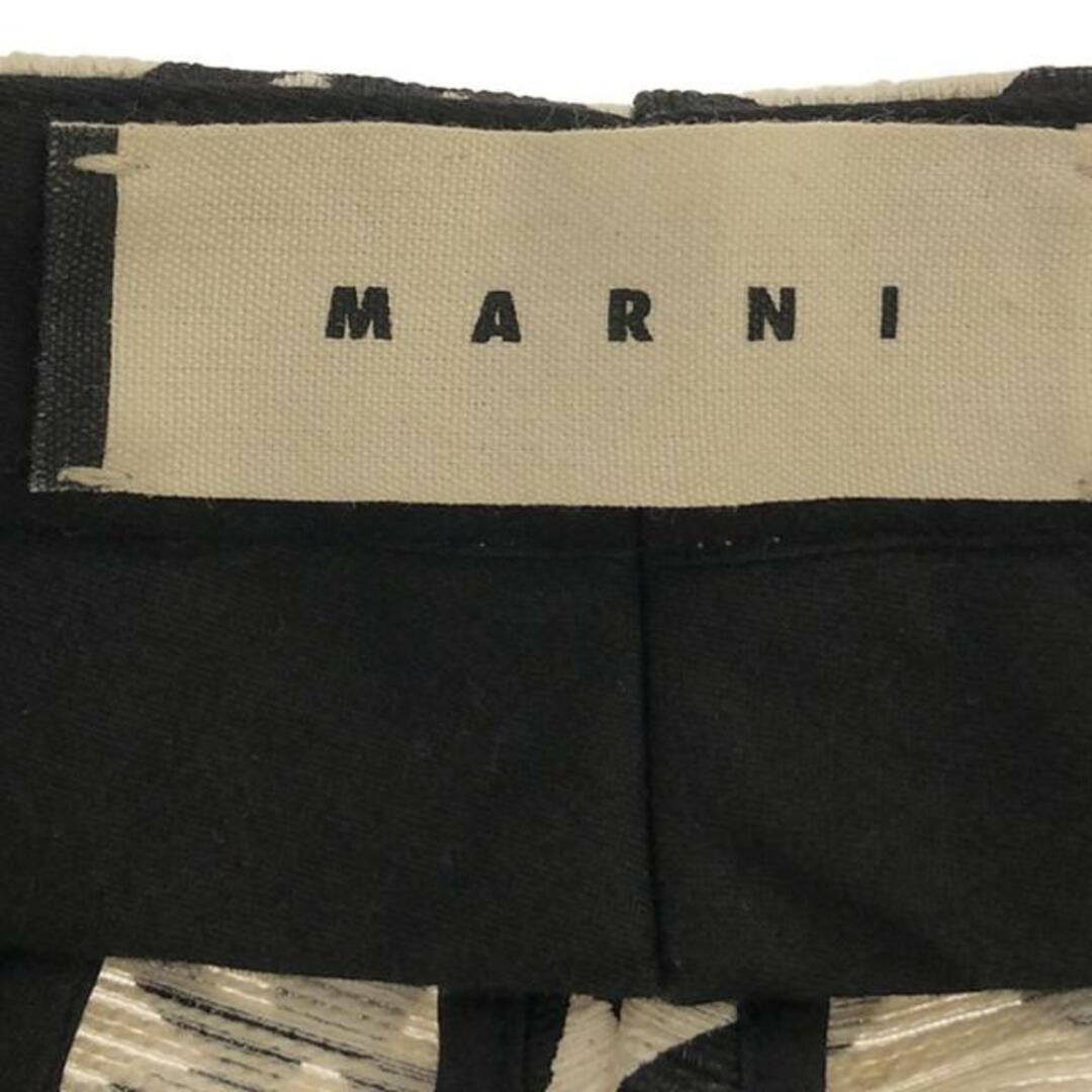 Marni(マルニ)のMARNI / マルニ | コットン フラワー クロップドパンツ | 40 | ホワイト/ブラック | レディース レディースのパンツ(その他)の商品写真