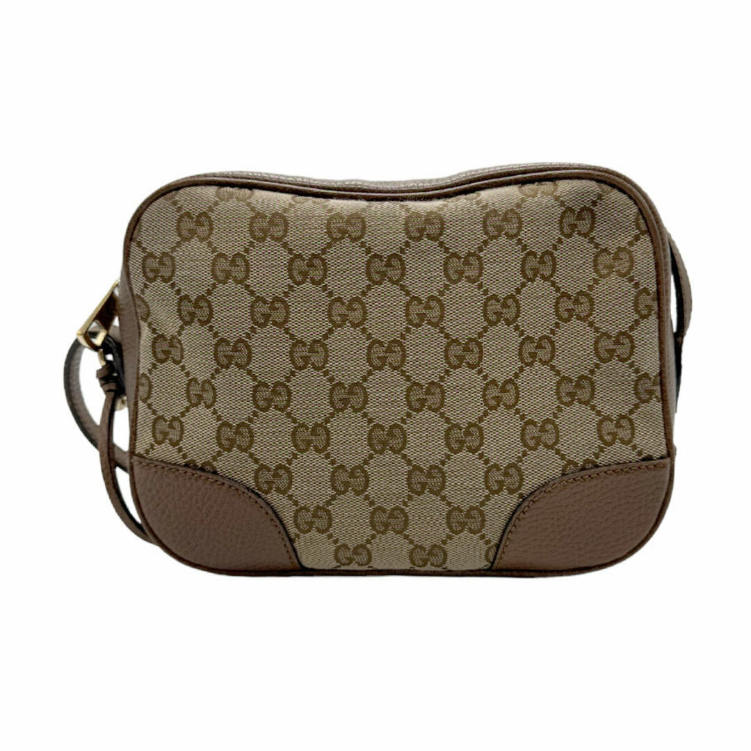 Gucci(グッチ)のグッチ GUCCI ショルダーバッグ GGキャンバス/レザー ブラウン レディース 449413 送料無料【中古】 z0970 レディースのバッグ(ショルダーバッグ)の商品写真