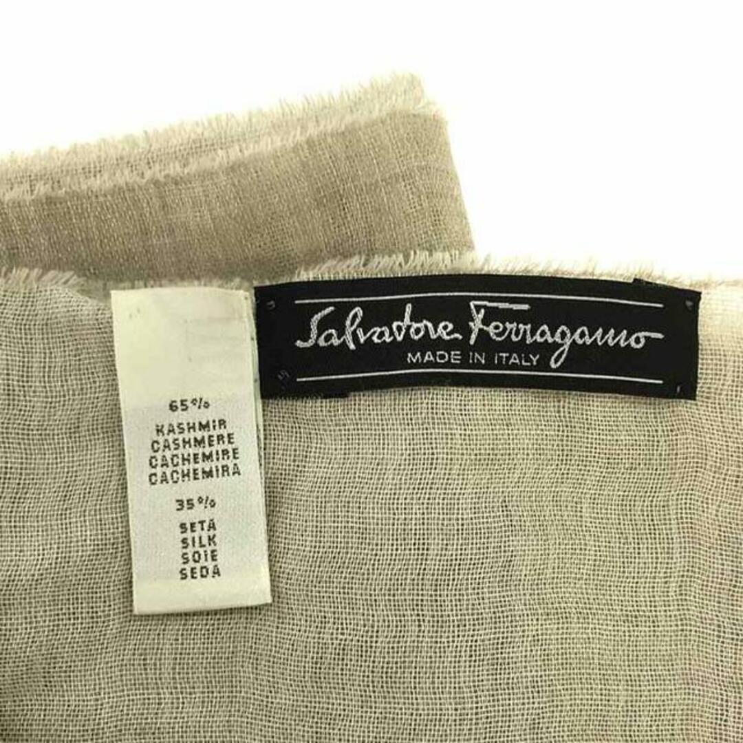 Salvatore Ferragamo / サルヴァトーレフェラガモ | カシミヤ大判ストール | ベージュ レディースのファッション小物(ストール/パシュミナ)の商品写真